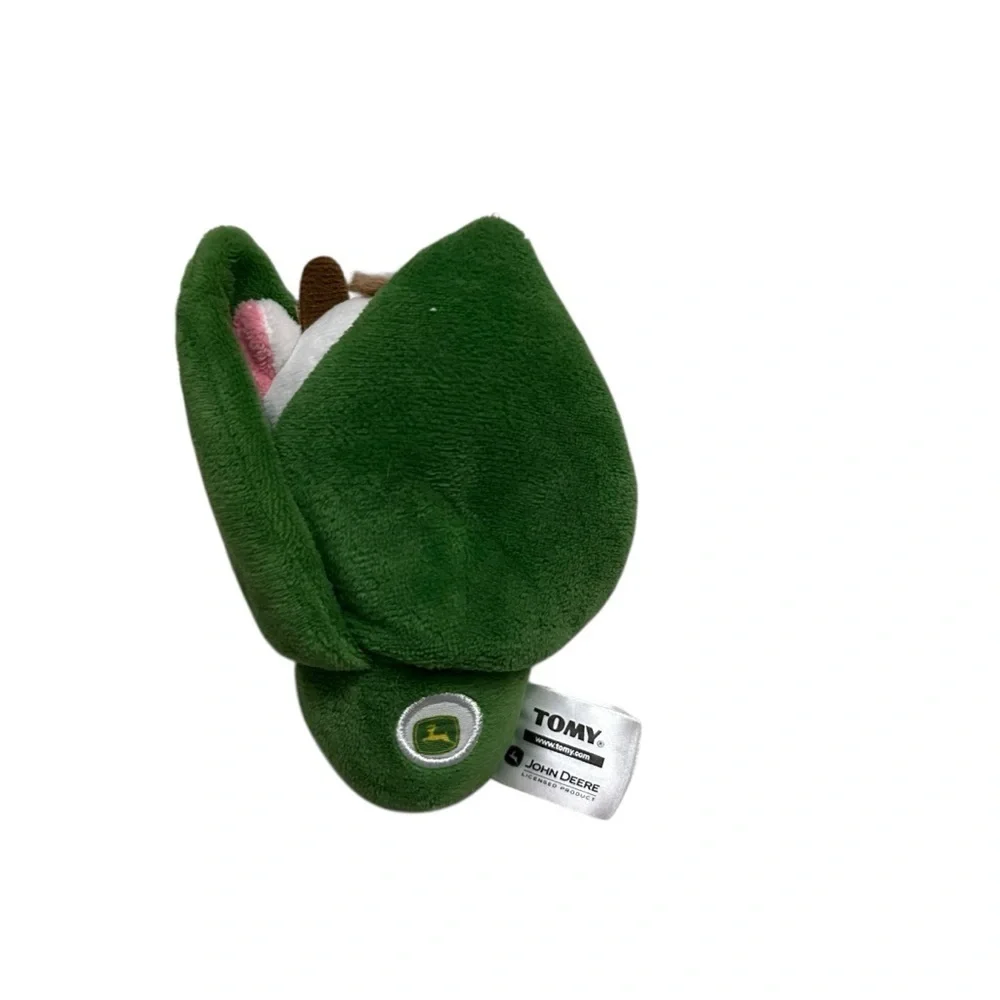 John Deere Green and White Stuffed Animal Cow